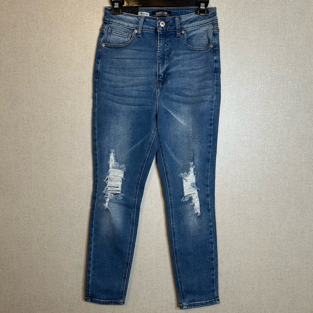 Sweet Look Skinny High Waist Distressed Jeans